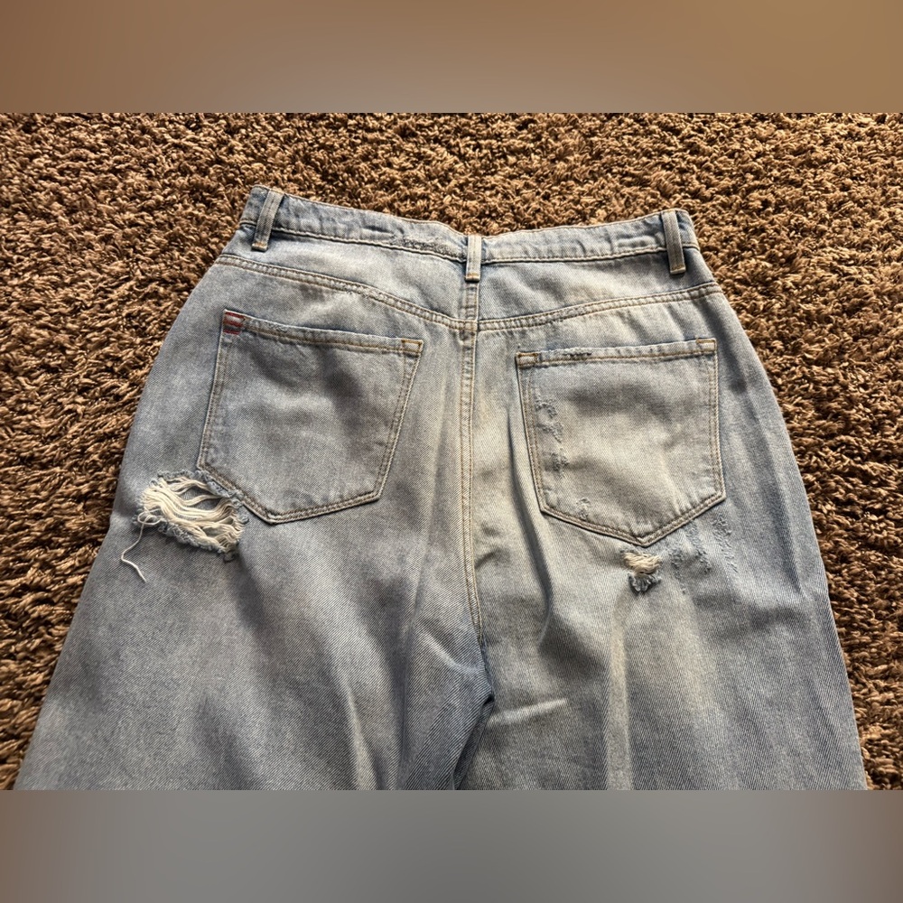 BDG Denim Mom High Rise Distressed Light Wash Jeans From Urban Outfitters - Picture 5 of 5